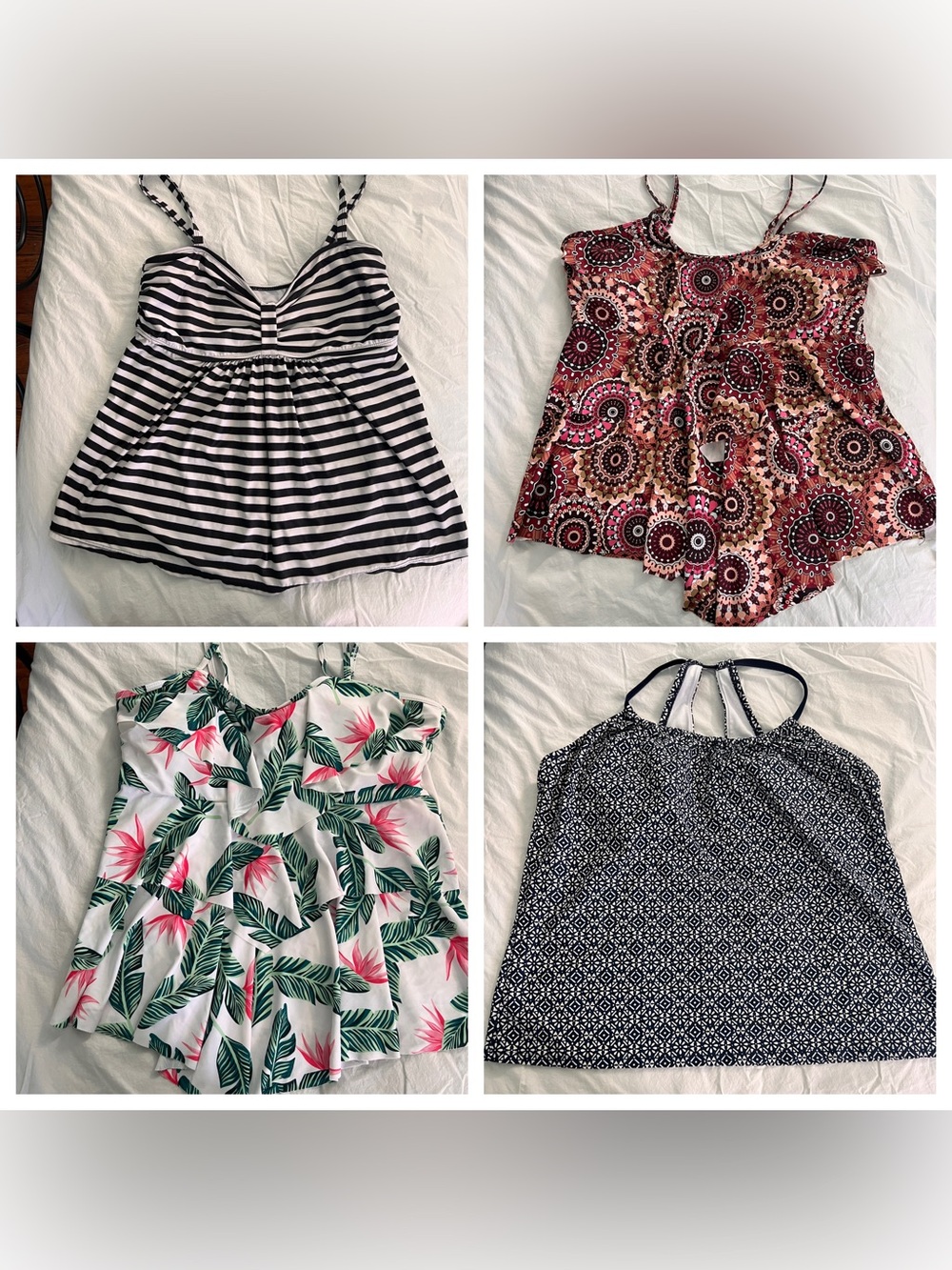 Bundle of 4 Women’s Tankini Swim Tops